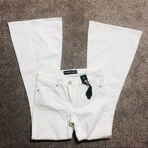 Express white mid rise bell bottoms jeans
